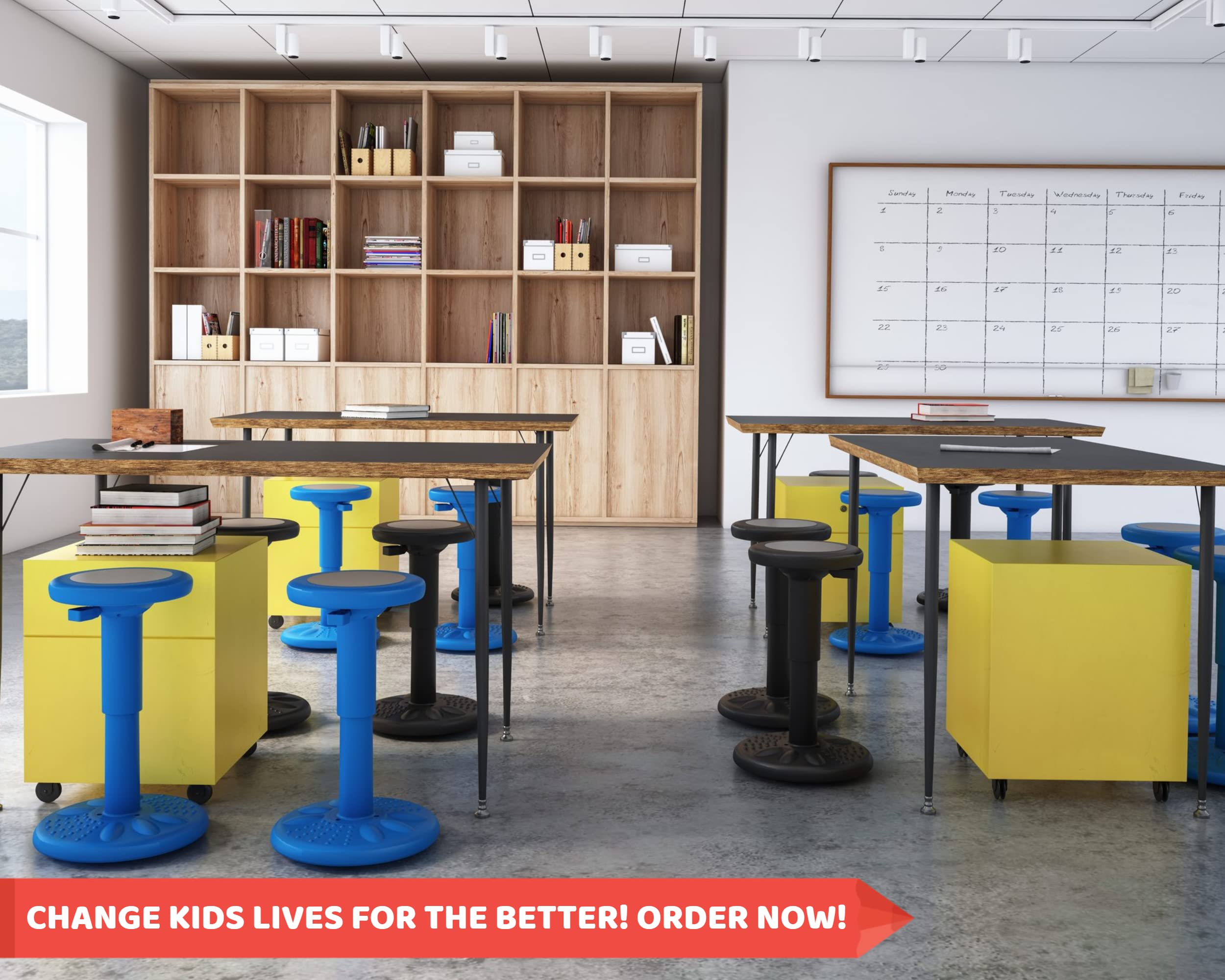 Amazon.co.jp: ActiveChairs 調節可能なぐらつきスツール 柔軟な教室用